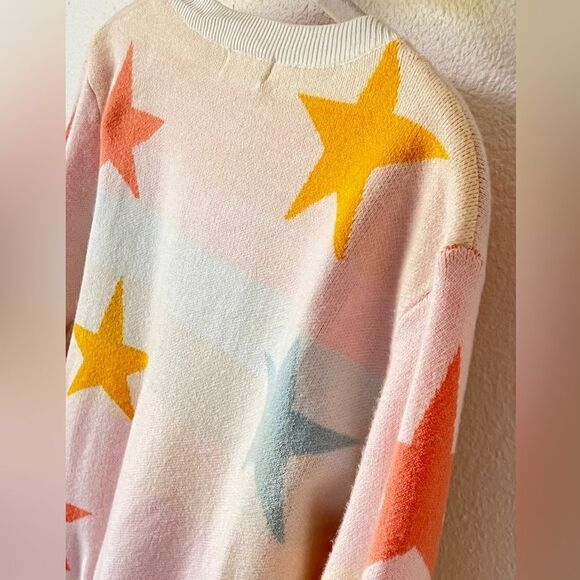 Altar'd State Multicolor Star Sweater Chic Women’s boutique top small designer - Picture 3 of 10